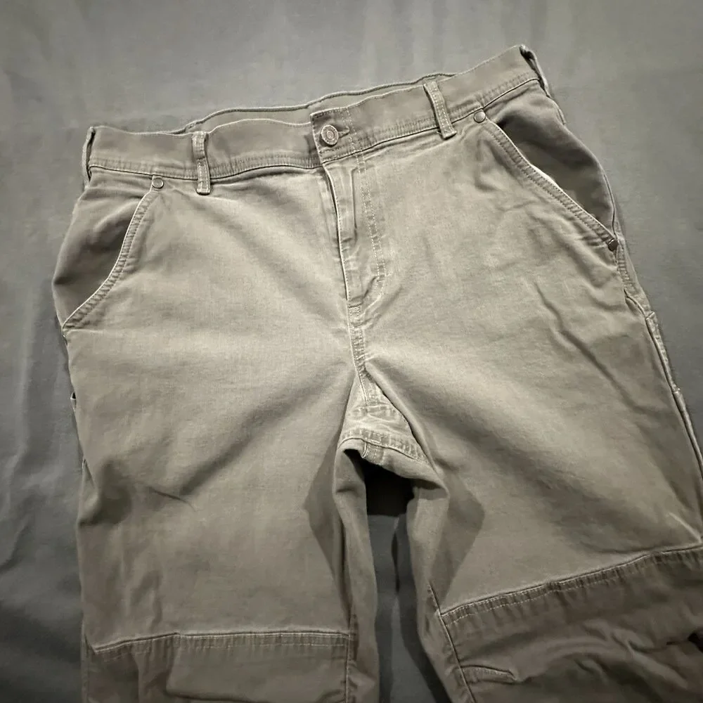 LL Bean BeanFlex Double Knee Pants Mens 36x30 Brown Utility Carpenter Workwear